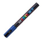 Marcatore a base d'acqua Uni Posca PC3M - punta fine da 0,9mm a 1,3mm - blu - Uni Mitsubishi