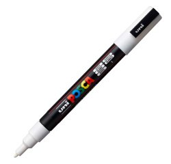Uni-Ball PC-3M marker Bullet tip White