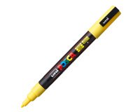 Marcatore a base d'acqua Uni Posca PC3M  - punta fine da 0,9mm a 1,3mm - giallo - Uni Mitsubishi