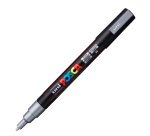 Marcatore a base d'acqua Uni Posca PC3M  - punta fine da 0,9mm a 1,3mm - argento - Uni Mitsubishi