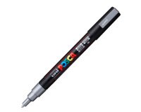 En_rotulador uni posca 0,9 - 1,3 mm pc-3m plata