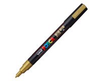 Marcatore a base d'acqua Uni Posca PC3M  - punta fine da 0,9mm a 1,3mm - oro - Uni Mitsubishi