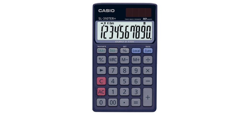 Calcolatrice tascabile SL-310TER+ - 10 cifre - blu - Casio