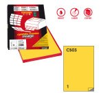 Etichette adesive C/503 - in carta - permanenti - 210 x 297 mm - 1 et/fg - 100 fogli - giallo - Markin