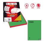 Etichette adesive C/503 - in carta - permanenti - 210 x 297 mm - 1 et/fg - 100 fogli - verde - Markin