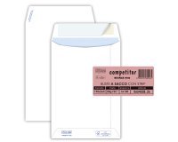 Busta a sacco Competitor FSC - strip adesivo - 19 x 26 cm - 80 gr - bianco - Pigna Envelopes - conf. 100 pezzi