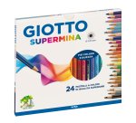 Pastello Supermina - mina 3,8 mm - colori assortiti - Giotto - astuccio 24 pezzi