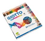 Pastello Supermina - mina 3,8 mm - colori assortiti - Giotto - astuccio 24 pezzi