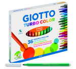 Pennarelli Turbo Color - punta ø2,8mm - colori assortiti - Giotto - astuccio 36 pezzi