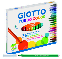 Pennarelli Turbo Color - punta ø2,8mm - colori assortiti - Giotto - astuccio 36 pezzi