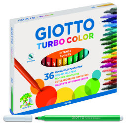 En_rotulador giotto turbo color caja de 36 colores