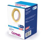 Nastro adesivo - confezionato singolarmente - 15 mm x 66 m - cellophane - trasparente - Comet
