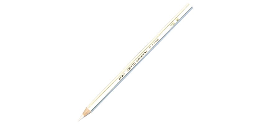 Pastello Supermina - mina 3,8 mm - bianco 01 - Giotto