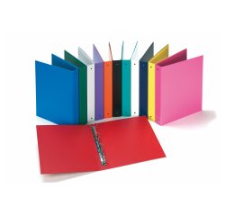 Raccoglitore Europa - 4 anelli tondi 30 mm - dorso 4 cm - 22x30 cm - colori assortiti - Favorit