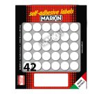 Etichette adesive tonde - in carta - permanenti - diametro 18 mm - 42 et/fg - 10 fogli - bianco - Markin