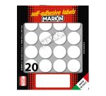 Etichette adesive tonde - in carta - permanenti - diametro 27 mm - 20 et/fg - 10 fogli - bianco - Markin