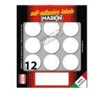 Etichette adesive tonde - in carta - permanenti - diametro 34 mm - 12 et/fg - 10 fogli - bianco - Markin