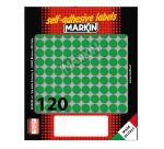 Etichette adesive tonde - in carta - permanenti - diametro 10 mm - 120 et/fg - 10 fogli - verde - Markin