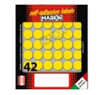 Etichette adesive tonde - in carta - permanenti - diametro 18 mm - 42 et/fg - 10 fogli - giallo - Markin