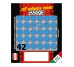 Etichette adesive tonde - in carta - permanenti - diametro 18 mm - 42 et/fg - 10 fogli - blu - Markin