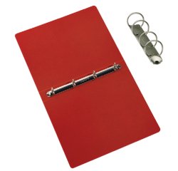 Raccoglitore Presspan - A4 - 4 anelli 25 mm - dorso 4 cm - rosso - Cartotecnica del Garda