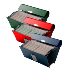 Portacambiali a soffietto - 12 tasche Gen/Dic - 28x13 cm - colori assortiti - Fraschini