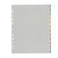 Separatore - 12 tacche personalizzabili - PP - 22x30 cm - grigio - Favorit