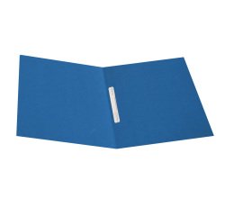 Cartellina semplice con pressino - 200 gr - 25 x 34 cm - cartoncino riciclato manilla - azzurro - Cartotecnica del Garda - conf. 50 pezzi