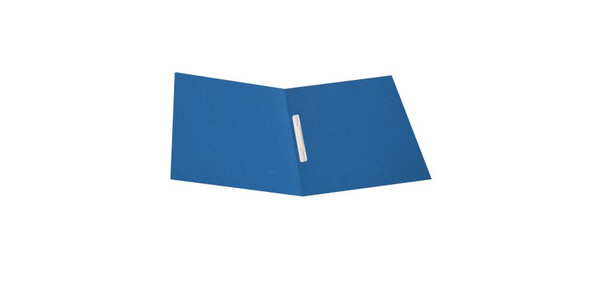Cartellina semplice con pressino - 200 gr - 25 x 34 cm - cartoncino riciclato manilla - azzurro - Cartotecnica del Garda - conf. 50 pezzi