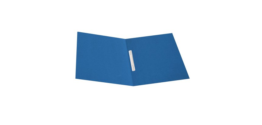 Cartellina semplice con pressino - 200 gr - 25 x 34 cm - cartoncino riciclato manilla - azzurro - Cartotecnica del Garda - conf. 50 pezzi
