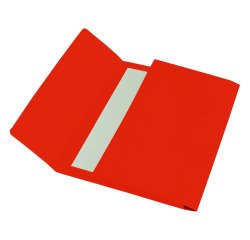 Cartelline a busta - 200 gr - 26 x 34 cm - cartoncino bristol - rosso - Cartotecnica del Garda - conf. 25 pezzi
