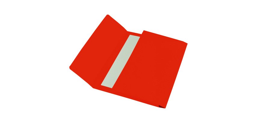 Cartelline a busta - 200 gr - 26 x 34 cm - cartoncino bristol - rosso - Cartotecnica del Garda - conf. 25 pezzi