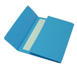 Cartelline a busta - 200 gr - 26 x 34 cm - cartoncino bristol - azzurro - Cartotecnica del Garda - conf. 25 pezzi