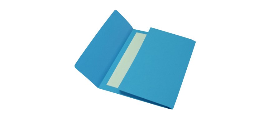 Cartelline a busta - 200 gr - 26 x 34 cm - cartoncino bristol - azzurro - Cartotecnica del Garda - conf. 25 pezzi