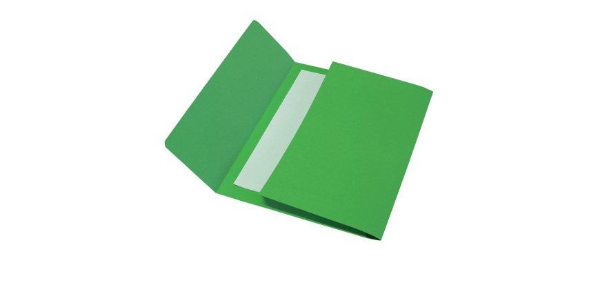 Cartelline a busta - 200 gr - 26 x 34 cm - cartoncino bristol - verde - Cartotecnica del Garda - conf. 25 pezzi