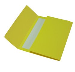Cartelline a busta - cartoncino Bristol 200 gr - 26x34 cm - giallo - Cartotecnica del Garda - conf. 25 pezzi