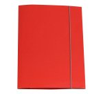 Cartella 3 lembi con elastico - A4 - dorso variabile - cartone plastificato - rosso - Cartotecnica del Garda
