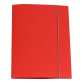 Cartellina con elastico - cartone plastificato - 3 lembi - 25x34 cm - rosso - Cartotecnica del Garda