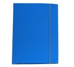 Cartella 3 lembi con elastico - A4 - dorso variabile - cartone plastificato - azzurro - Cartotecnica del Garda