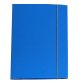 Cartellina con elastico - cartone plastificato - 3 lembi - 25x34 cm - azzurro - Cartotecnica del Garda