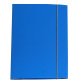 Cartellina con elastico - cartone plastificato - 3 lembi - 25x34 cm - azzurro - Cartotecnica del Garda