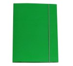 Cartella 3 lembi con elastico - A4 - dorso variabile - cartone plastificato - verde - Cartotecnica del Garda