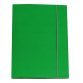 Cartellina con elastico - cartone plastificato - 3 lembi - 25x34 cm - verde - Cartotecnica del Garda