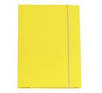 Cartella 3 lembi con elastico - A4 - dorso variabile - cartone plastificato - giallo - Cartotecnica del Garda