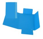 Cartella 3 lembi con elastico - A5 - dorso variabile - cartone plastificato - azzurro - Cartotecnica del Garda