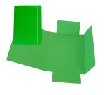Cartella 3 lembi con elastico - A5 - dorso variabile - cartone plastificato - verde - Cartotecnica del Garda