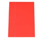 Cartella 3 lembi con elastico - A3 - dorso variabile - cartone plastificato - rosso - Cartotecnica del Garda