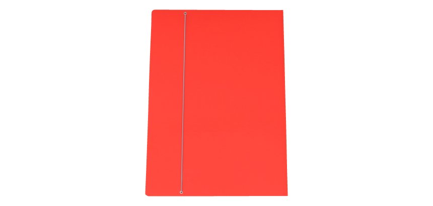 Cartella 3 lembi con elastico - A3 - dorso variabile - cartone plastificato - rosso - Cartotecnica del Garda