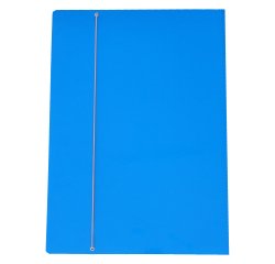 Cartellina con elastico - cartone plastificato - 35 x 50 cm - azzurro - Cartotecnica del Garda