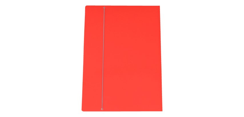 Cartella con elastico - 50 x 70 cm - dorso variabile - cartone plastificato - rosso - Cartotecnica del Garda